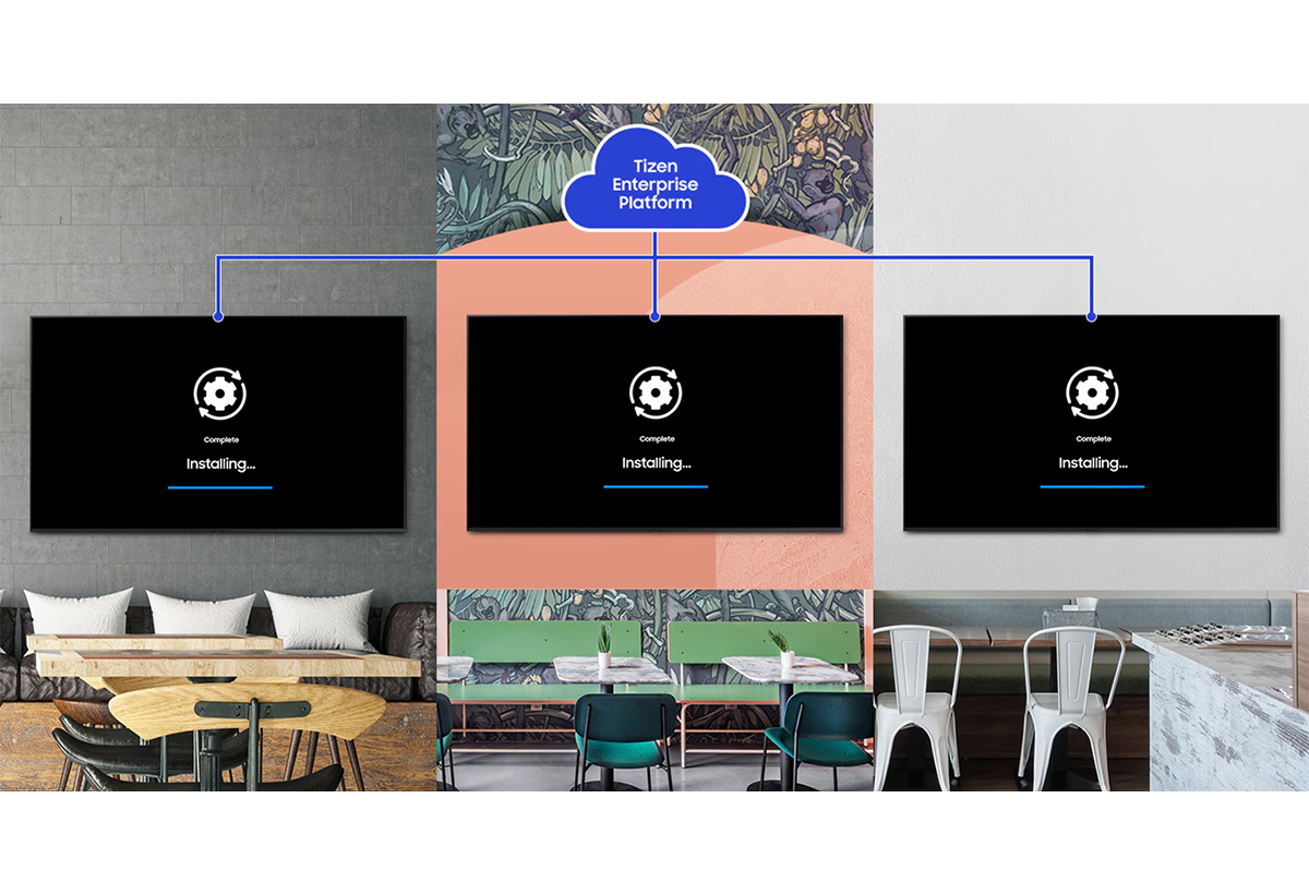 Απεικονίζεται η οθόνη να εγκαθιστά την εφαρμογή σε 3 διαφορετικά περιβάλλοντα εργασίας.